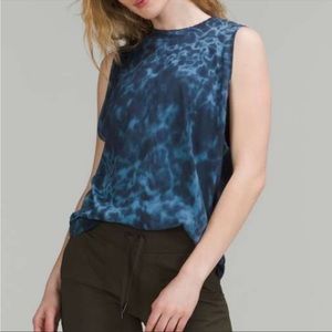Lululemon All Yours Tank Top tie dye deep blue